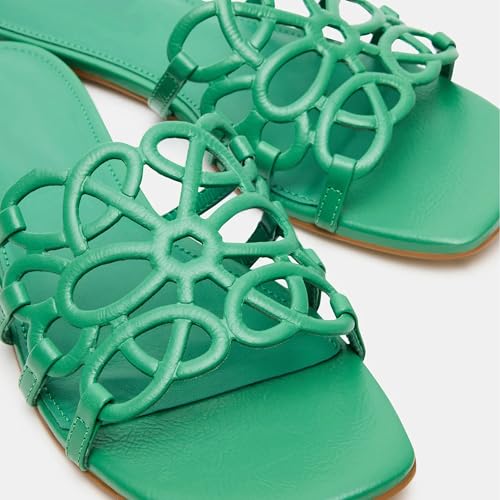 Flat Sandals for Women Open Toe Mesh Slides Slip On Summer Beach Sandals Comfortable Walking Vacation Shoes4