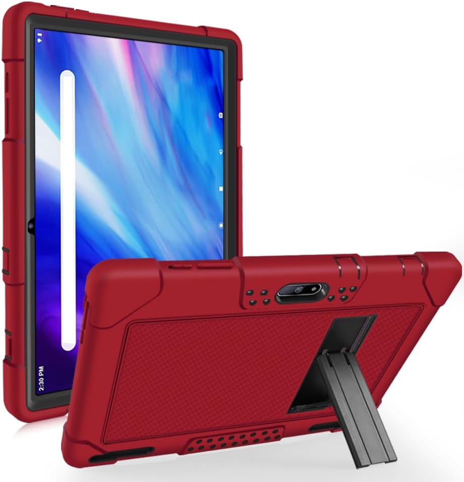 for Pritom M10 Inch Case, Heavy-Duty Drop-Proof Shock-Resistant Protective case for QuntiCO Y10/Voger priorpad X100/Digiland Tablet DL1036/Gateway 10.1 HD Tablet(Red/Black)