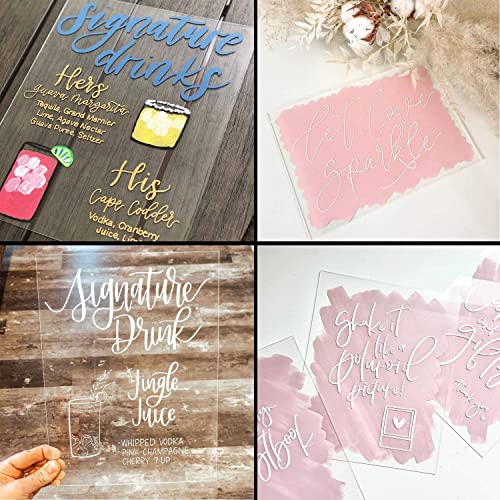 8x10 Inch Clear Acrylic Sign Blank- 5 Pack Acrylic Blank Signs Acrylic Wedding Table Sign, DIY Acrylic Sign 8x10 Acrylic Sheet 1/8 inch Thick for Wedding Reception Sign, Acrylic Table Sign for Party Events