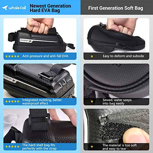 whale fall Waterproof Bike Frame Bag Bike Phone Bag Bicycle Cell Phone Holder for GPS - Bicycle Bag Frame Hard Eva Navi… - Image 3