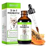 Probiotic for Cats, 3-in-1 Probiotics for Cats with Digestive Enzymes & Prebiotics, Supports Gut Health, Itchy Skin Relief, Allergies & Immunity, 60ml for All Ages