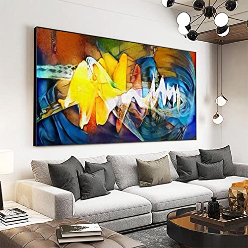 Peinture sur toile Picasso pour habiller un mur vide deco moderne affiche abstrait 50x100