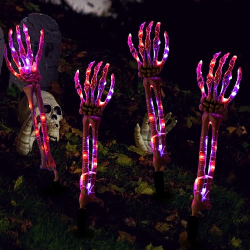 Hourleey-Halloween-Decoration-Lighted-Skeleton-Arm-Stake-Scary-Realistic-Hands-Bone-Waterproof-Battery-Operated-Indoor-Outdoor-Halloween-Ornament-4-PCS