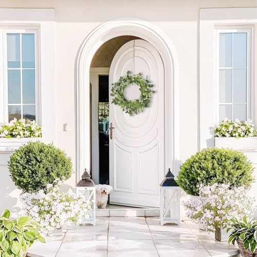 Couronne herbe d'eucalyptus pour maison style ferme et porche chaleureux - 8