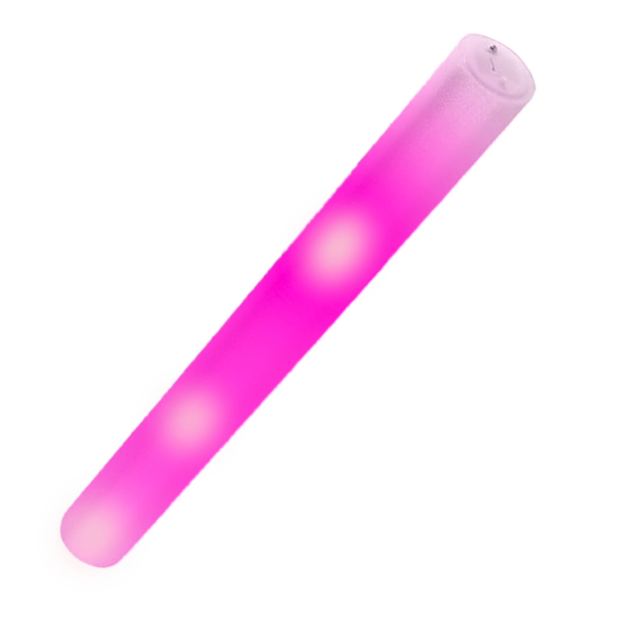 France Effect 250 Bâtons lumineux en mousse 48cm | Tap Tap mousse LED colorés, 3 modes de clignotement | Idéal pour les événements et fêtes (Rose)