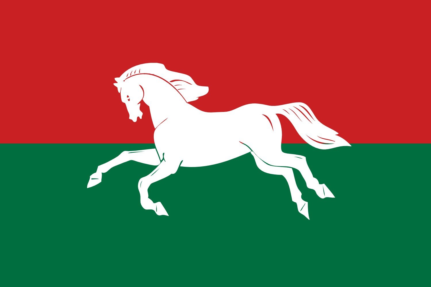 Drapeau de grande taille Ufimsky rayon du Bachkortostan aux finitions haut de gamme