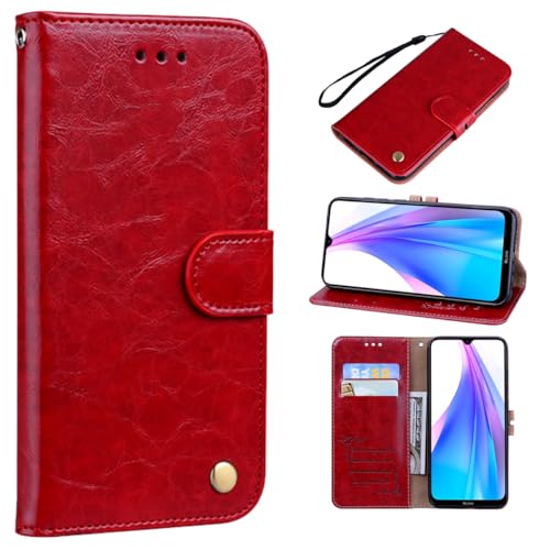 bojioderf Compatible with Samsung Galaxy J1 Mini J105B Cover,Compatible with Samsung Galaxy J1 Mini J105B Stand Flip Magnetic Clasp Card Slot Red