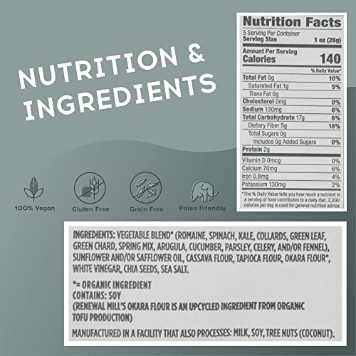 Pulp Pantry Grain Free Veggie Tortilla Chips – 4 Pack – Sea Salt Flavor – Corn Free, Potato Free, Grain Free, Gluten Free, Non Gmo, High Fiber, Low Net Carbs, Vegan, Paleo Snack Food #TOP6