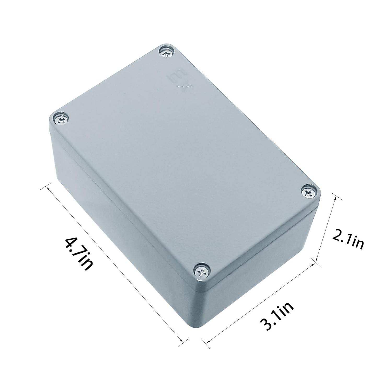 Aluminum IP66 Electrical Junction Box Outdoor Waterproof Junction Box Dustproof Waterproof Project Enclosure Gray 4.7"x3.1"x2.1"