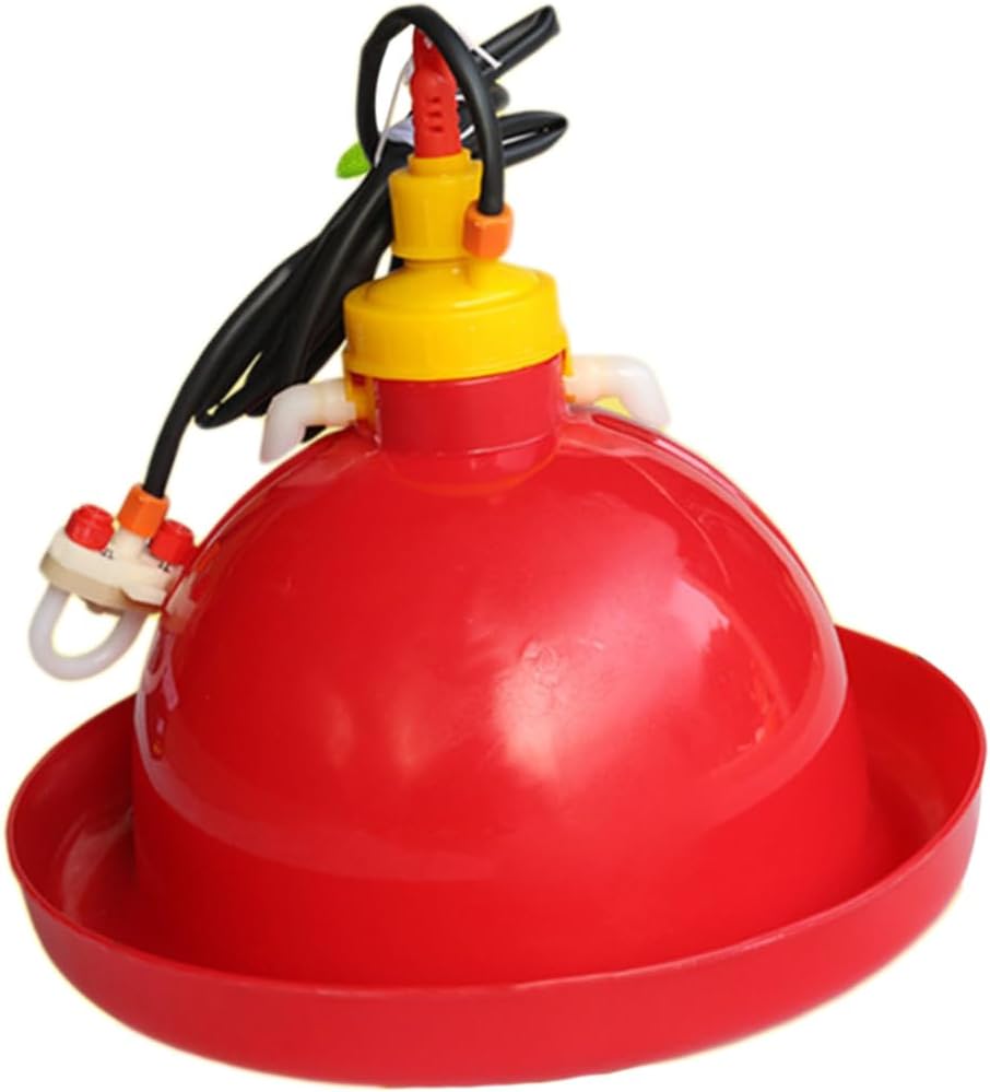 HANABASS Automatic Chicken Drinker System Red Poultry Water Dispenser for Quail Pigeons Birds Easy and Safe Watering for Home and Farm Use