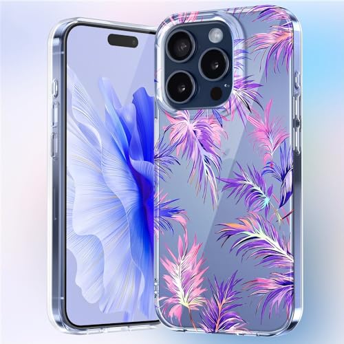 Coque fleur claire iPhone 14 Pro silicone transparent ultra fin souple motif mode F2