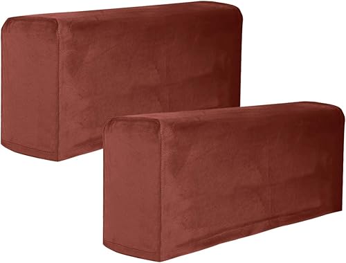 Miniatura 8 de Garneck 2 fundas de tela elástica para reposabrazos antideslizantes, de elastano, para sillón reclinable, protector de muebles, fundas para sillón,