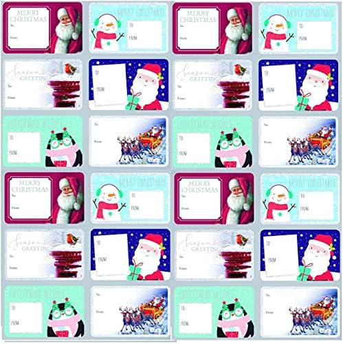 80 Lovely Christmas Collection Labels Stickers Adhesive- 2.3x1.33 inches Adored by Little Ones Christmas Stickers Tags , Adhesive Silver Foil Xmas Prime Gift Stickers Label, Cute Stickers by G4Gadget