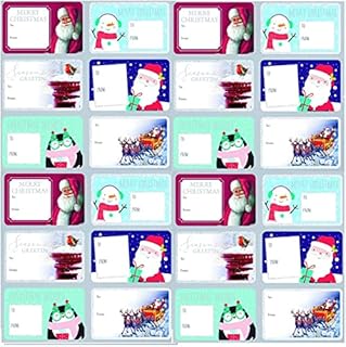 80 Lovely Christmas Collection Labels Stickers Adhesive- 2.3x1.33 inches Adored by Little Ones Christmas Stickers Tags , Adhesive Silver Foil Xmas Prime Gift Stickers Label, Cute Stickers by G4Gadget