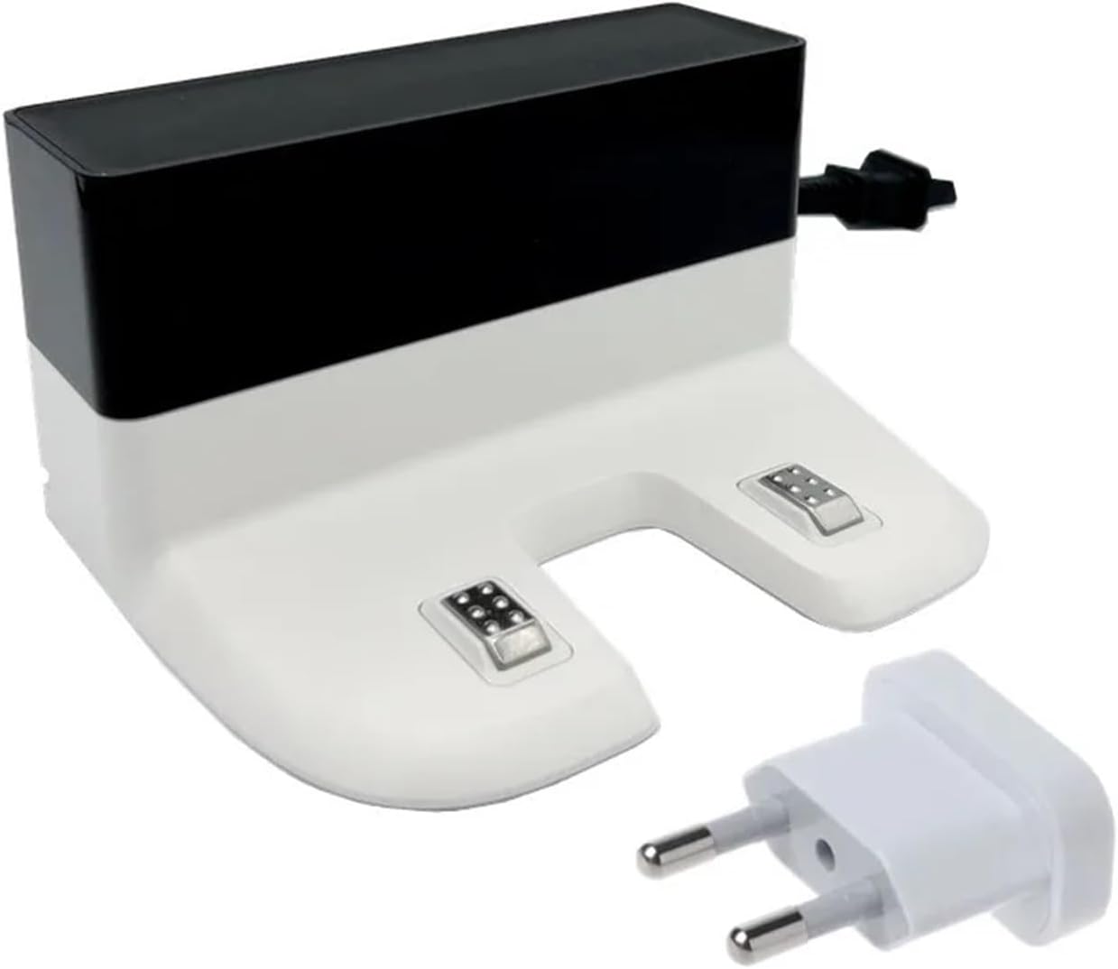 Charging Dock Station Compatible for T8 T9 N8 Pro Robotic Vacuum Cleaner, White(Dock add AU Adapter)