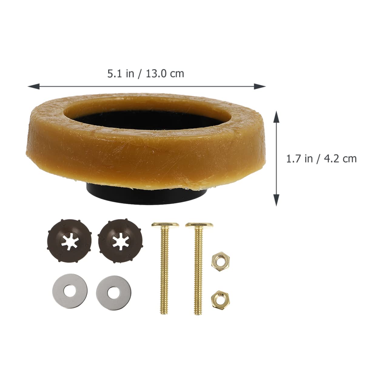 WOONEKY Toilet Seal Bolt for Toilet Installation Trim Wax Flange Ring and Bolt