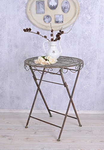 Vintage Tisch Eisentisch Landhausstil Gartentisch Metall Klapptisch AJA061 Palazzo Exklusiv