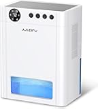 Dehumidifier for Basement, 135 OZ Water Tank, 900 Sq.Ft Coverage, Quiet for Home Bedroom Bathroom RV Closet, Auto Shut Off, Sleep Mode, 7 Colors LED Light, White