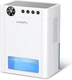 Dehumidifier for Basement&comma; 135 OZ Water Tank&comma; 900 Sq&period;Ft Coverage&comma; Quiet for Home Bedroom Bathroom RV Closet&comma; Auto Shut Off&comma; Sleep Mode&comma; 7 Colors LED Light&comma; White