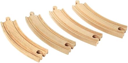 BRIO World Large Curved Wooden Train Track for Kids Age 3 Years Up - Railway Accessories and Add Ons