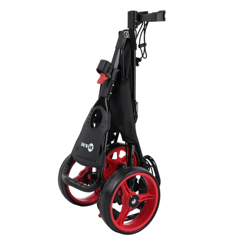 Ram Chariot DE Golf À 3 Roues avec Roue Avant PIVOTANTE À 360° pour Une AGILITÉ OPTIMALE