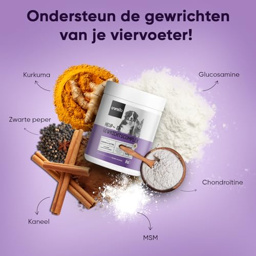 Heup en Gewrichten Complex voor Honden en Katten - Met Glucosamine, Chondroïtine, Kurkuma en MSM - Verlicht gewrichtspijn en ondersteunt mobiliteit - 120 kauwsnacks voor 4 maanden - Van animigo - Afbeelding 3