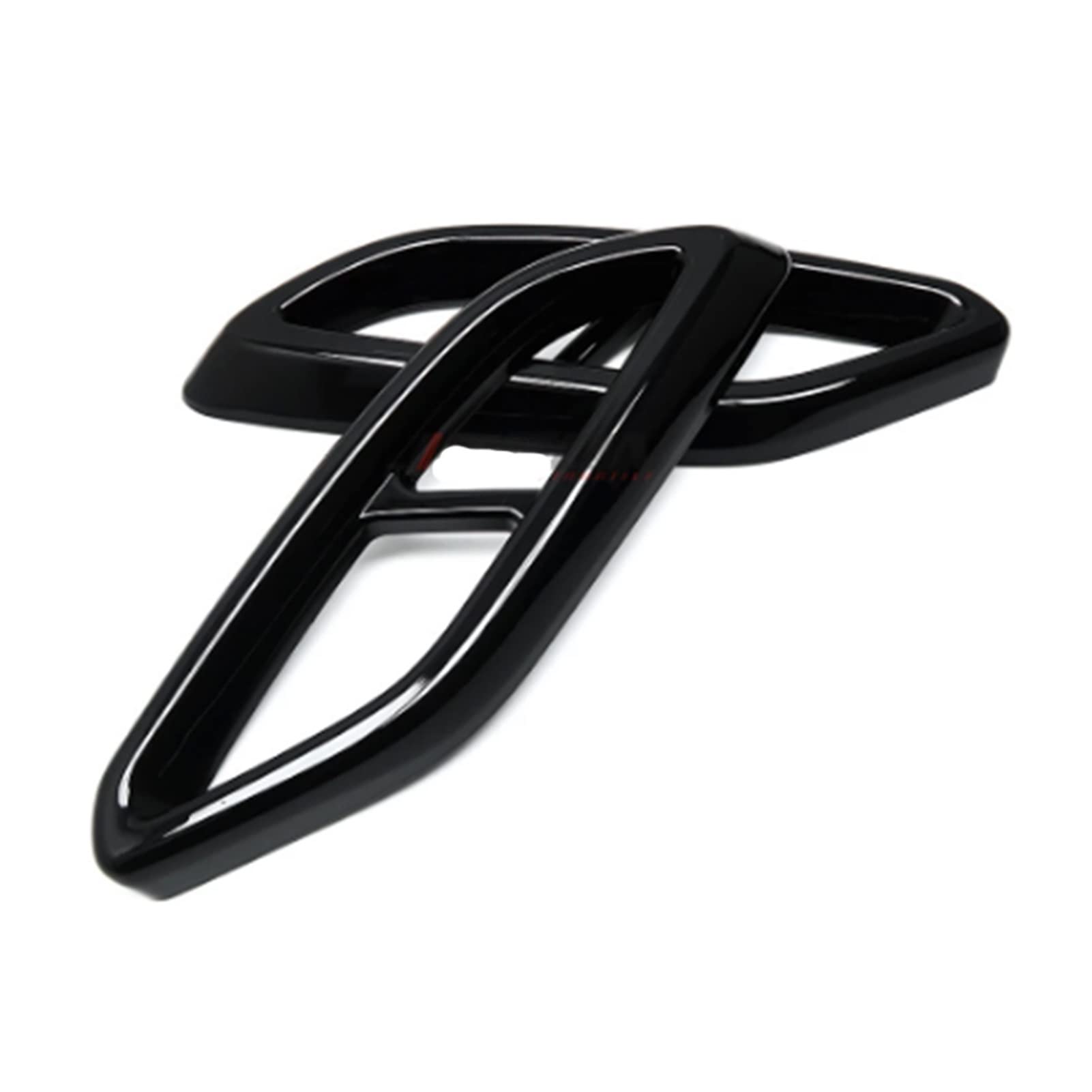 YINGO 2 sztuk Czarny Silver Ze Stali Nierdzewnej Ogon Gardła Rury wydechowej Tłumik Tips Tress Black Kompatybilny z Mercedes Benz CLA W117 2017-2019.(Black)