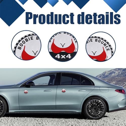 Image of Booble Bounce Badge Rated Car Emblem, 4 x 4 3D Metal Car Badge Decals Stickers Round Emblem Decals, Universal Exterior Decorations Accessories Emblems Badge for Jeep Wrangler Vehicles Truck SUV RV