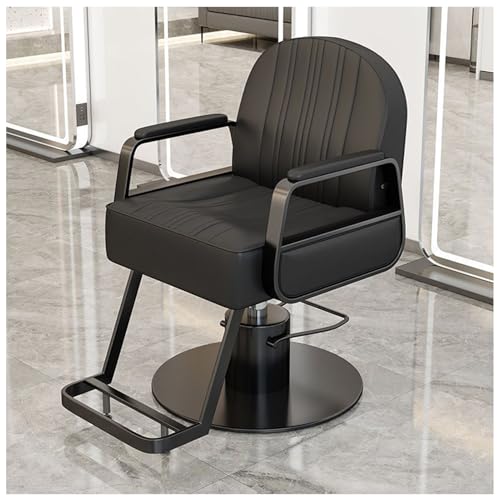 Sedia da barbiere girevole idraulica regolabile con poggiapiedi, ideale per uso domestico e saloni professionali, design ergonomico per saloni di parrucchiere