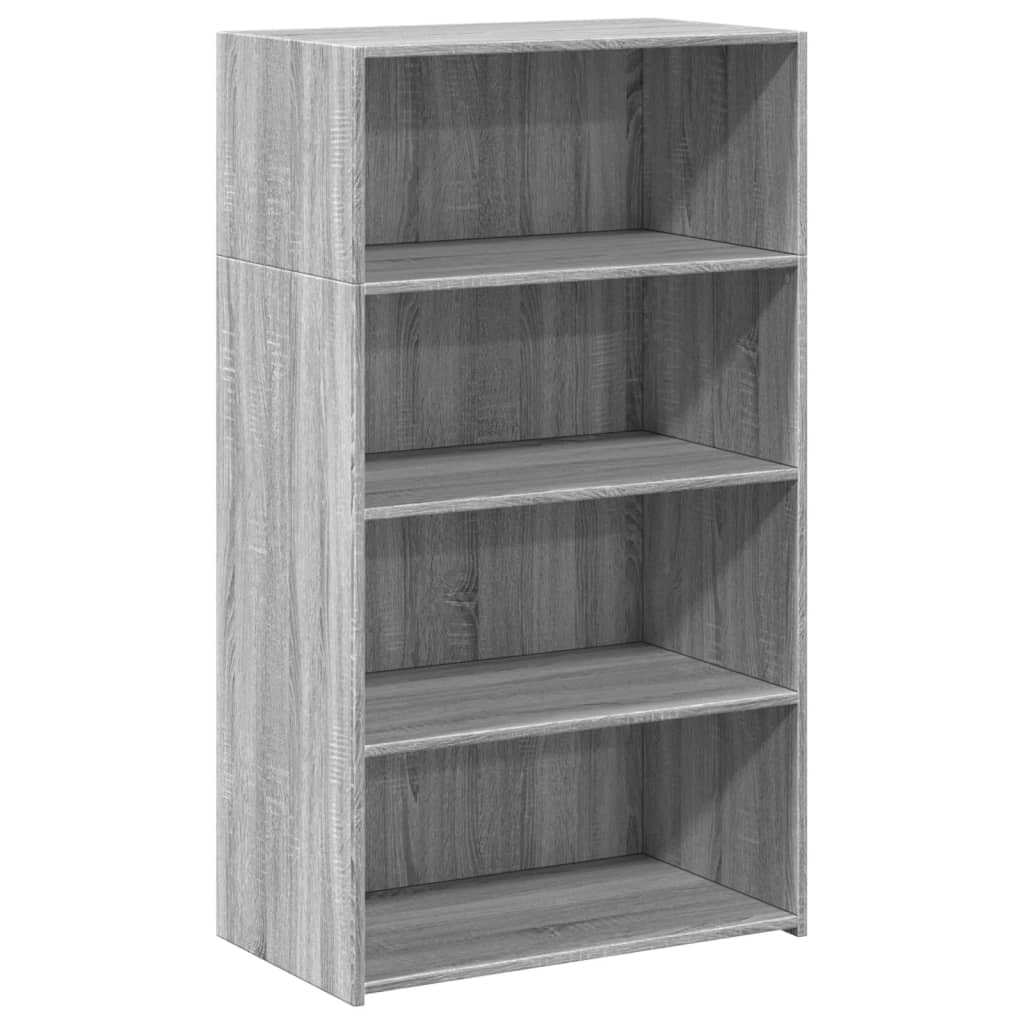 vidaXL Sonoma Highboard - Grey - 4 Shelves - Engineered Wood