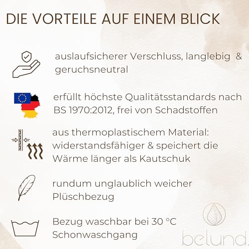 Belund Premium Fußwärmer Wärmflasche in Hellgrau
