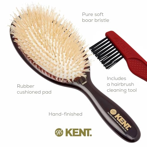 Kent Classic Shine Hair Brush - Medium Oval Cushion Detangler