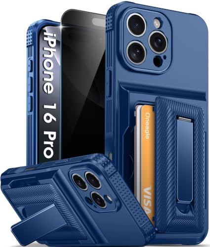 Étui portefeuille iPhone 16 Pro avec porte-cartes RFID et protection écran