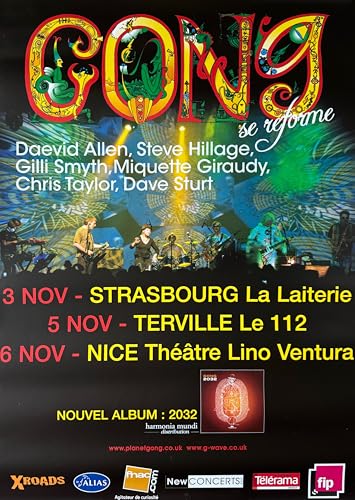 Gong poster grand format 70x100cm affiche salon décoration