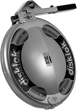 Disklok Steering Wheel Lock 'Gold Edition' for Left-Hand-Drive cars - Size Small - 35-39cm - Silver