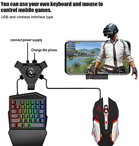 Miniatura 3 de ASHATA Adaptador de teclado y mouse para juegos para Switch y PC, Bluetooth 4.1 Controlador de juegos Teclado Ratón Convertidor de Soporte Juegos