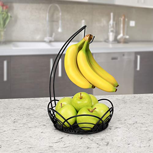 Tovolo Flower Banana Holder With Basket Bread Knife, Black #TOP1