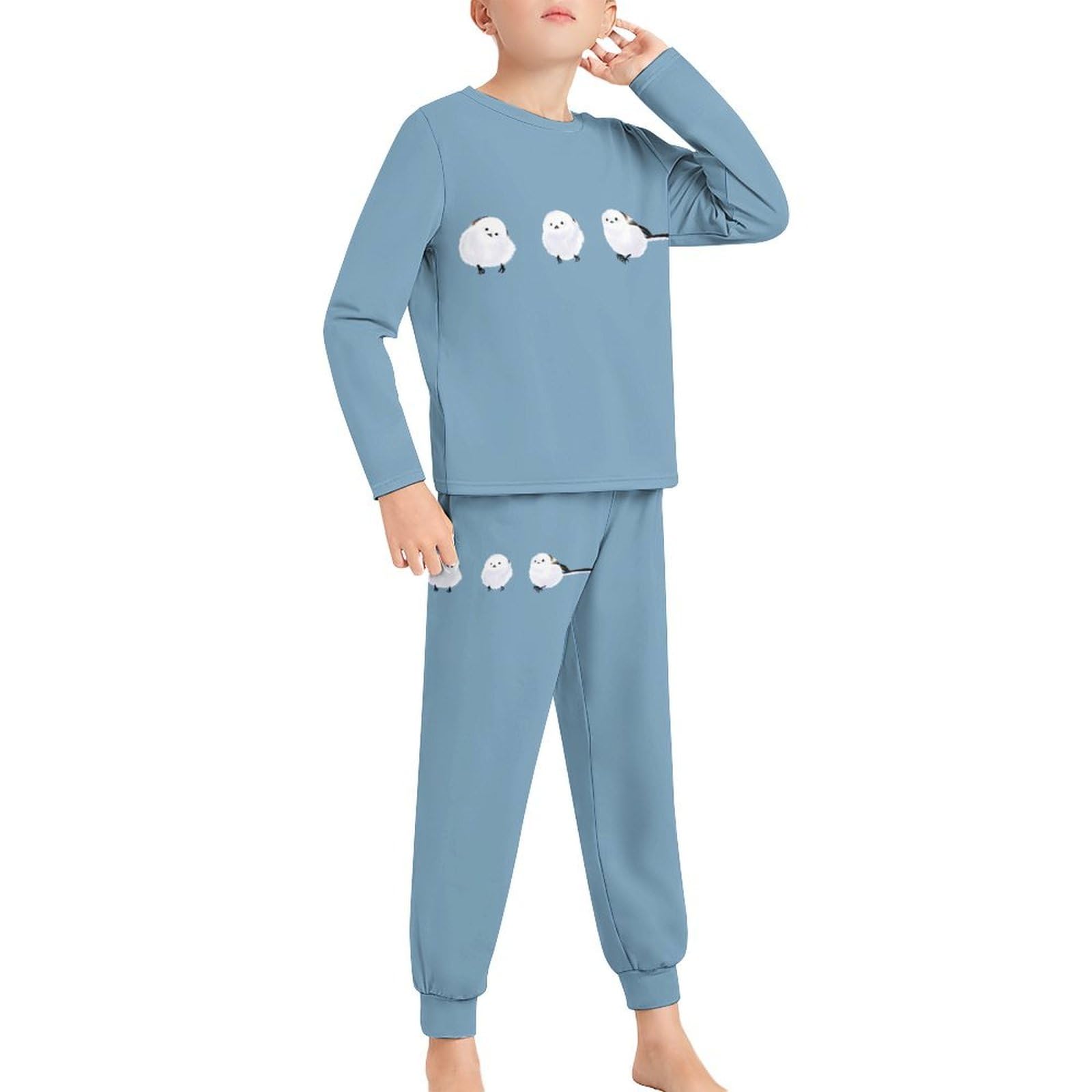 Amazon.co.jp: キッズ パジャマ シマエナガ かわいい 鳥 子供服 上下