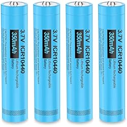 Pila 18650 Recargable 3.7 V Litio Batería Recargable, Batería de Litio, Pilas AAA, 350mah, 3,7 V Li-Ion, ICR10440, 4 Piezas, PKCELL