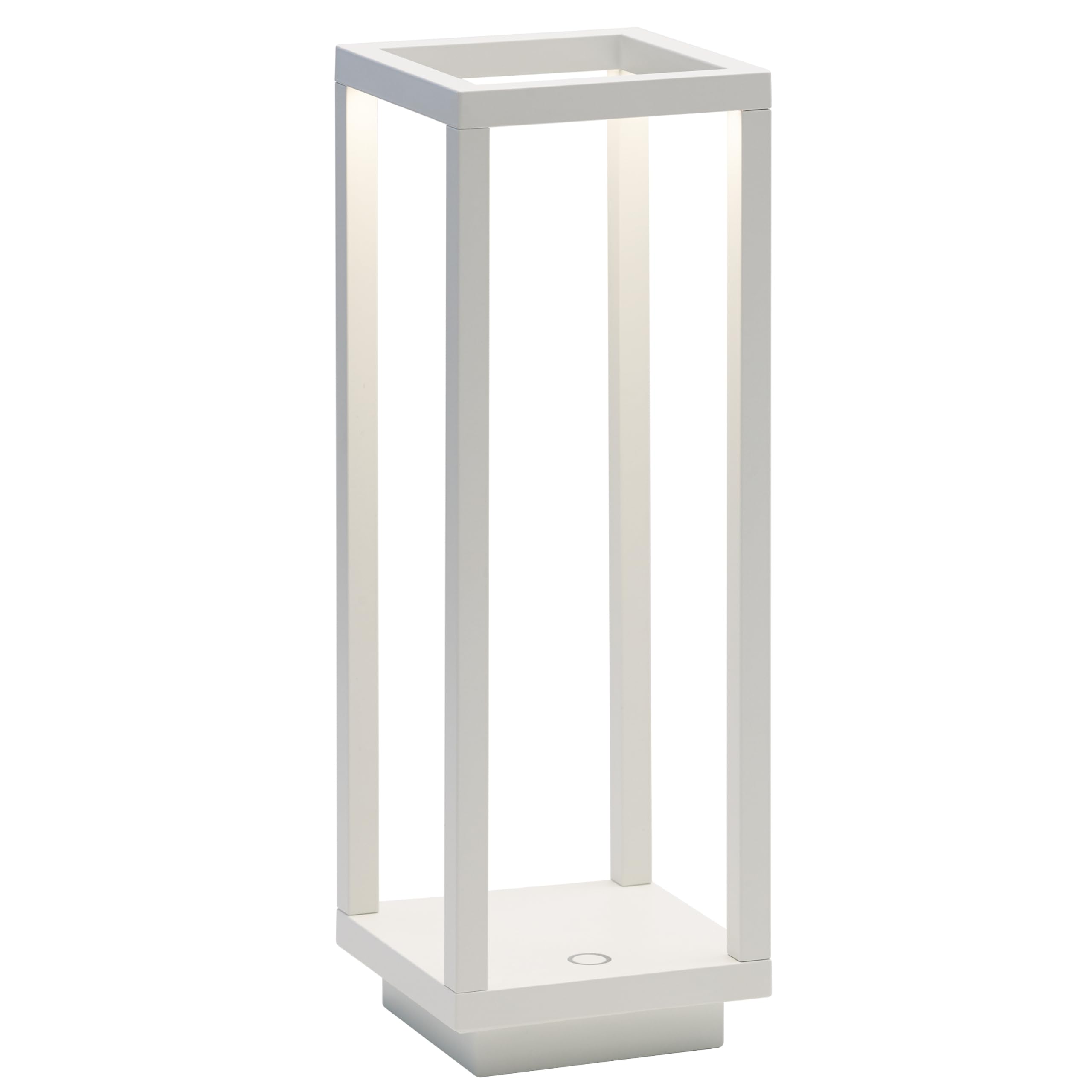 Zafferano, Home Pro Lamp, Rechargeable Cordless Table Lamp with Touch Controls, Suitable for Indoor and Outdoor, Dimmer, 3000 K, Height 11.6 Inches, White Color