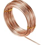 TecUnite Aluminum Craft Wire for Sculpting Armature Bendable Craft Wire for DIY Jewelry Making(Copper, 10 M X 3 mm, 1 Roll)