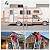 DEZEX Telescoping Ladders 16.5 FT Aluminum Ladder - One-Button Retraction Collapsible Extension Ladder for Home,RV,Attic & Loft, Lasts 330 LBS with 2 Triangle Stabilizers and 2 Detachable Hooks