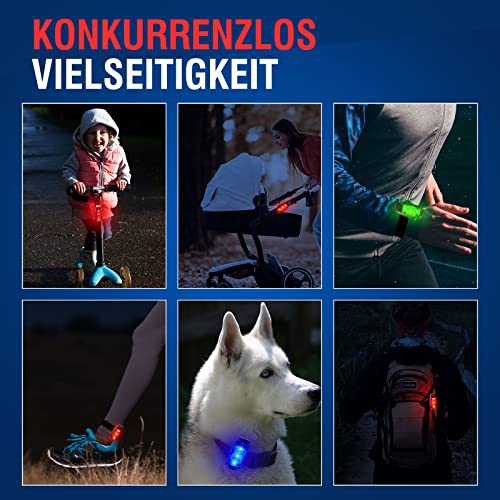 Sumree LED Blinklicht Schulranzen Sicherheitslicht 2er Set, Clip Sicherheit Licht Kinderwagen Licht Lauflicht Haustier Licht für Kinder Rucksack, Hunde Leuchtanhänger, Katzen, Jogger, Kinderwagen