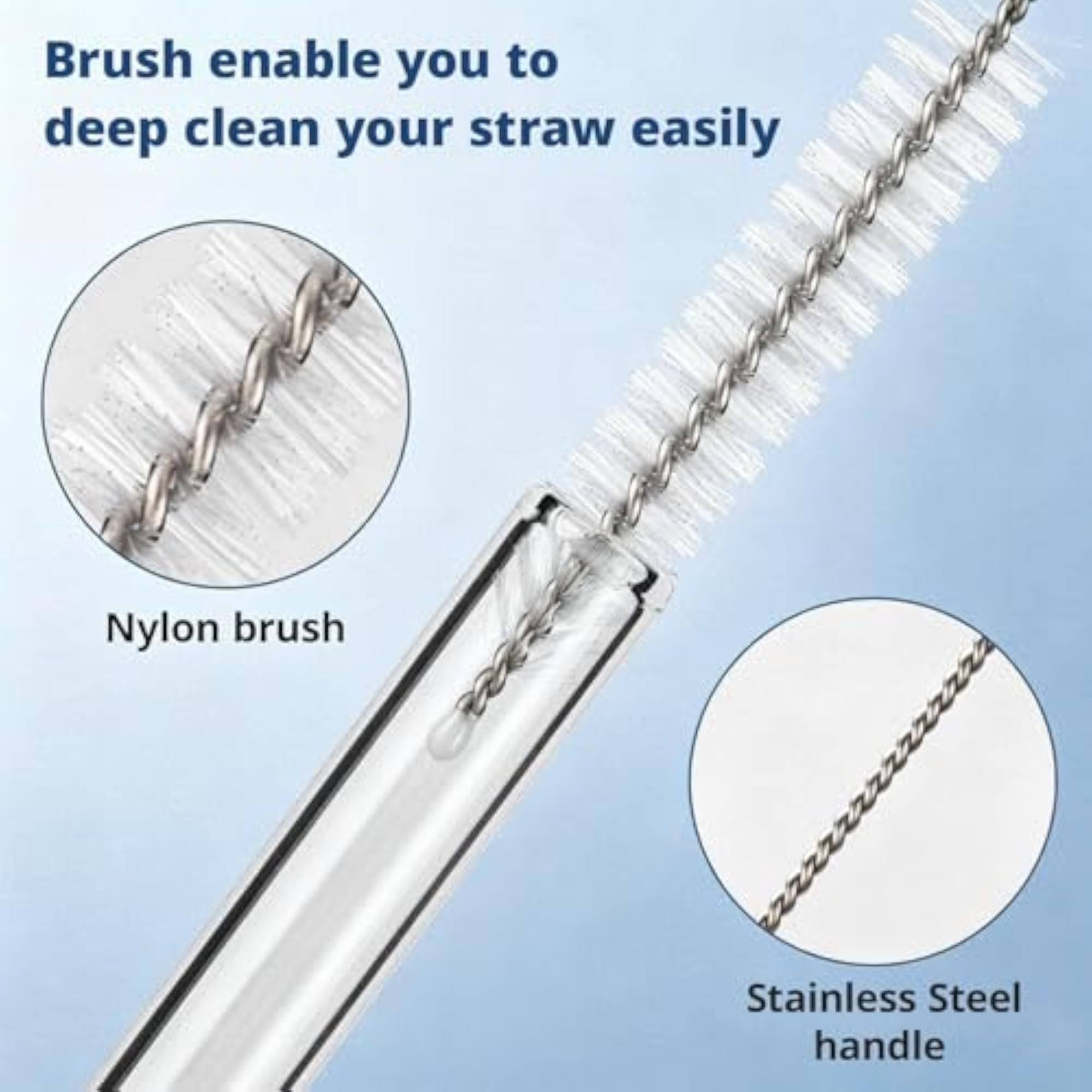 Replacement Glass Straw for Ninja BlendBOSS Blender Tumbler