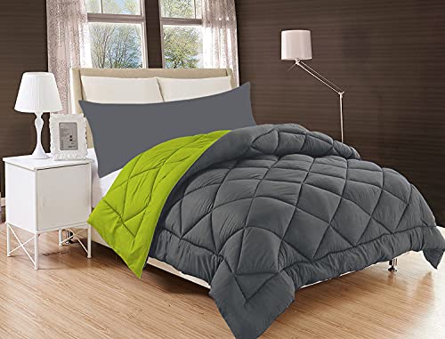 Image of PINDIA 200 GSM Microfiber Single Bed Comforter /Blanket - 90 x 60 Inch, Grey Green