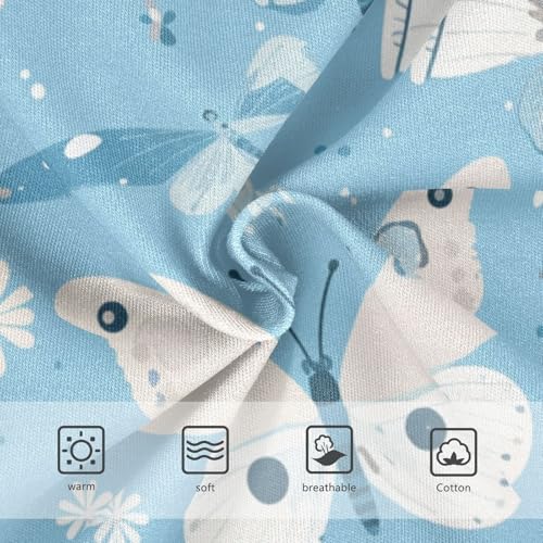KLL Blue Butterflies Boys Toddler Cotton Briefs Underwear Breathable Undies3