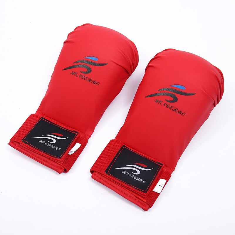 THE WHITE SHOPTHE WHITE SHOP WKF Sparing Karate Gloves Without Thumb Protection Red