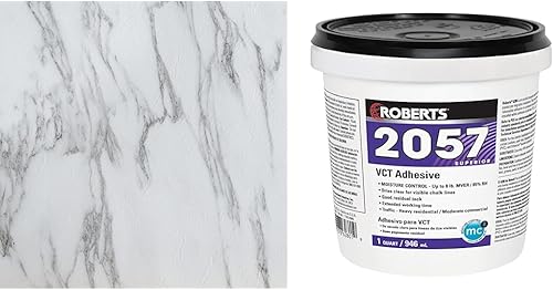 Nexus - Azulejos de vinilo autoadhesivos de 12 pulgadas, 20 azulejos de 12 x 12 pulgadas, patrón de mármol Bianco, despegar y pegar, suelo de