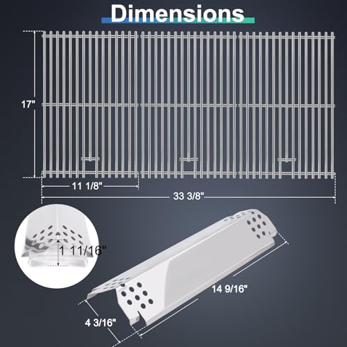 Grilles de rechange Nexgrill 6 brûleurs et dompteurs de flamme Hiorucet - 4