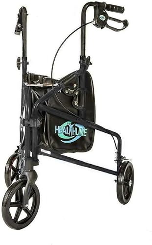 Miniatura 2 de Caminador giratorio de aluminio de 3 ruedas para personas mayores plegable ligero de tres ruedas rodillo de movilidad para viajeros caminador de 3